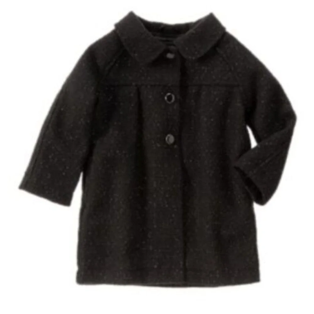 GYMBOREE PARTY PLAID BLACK SPARKLE DRESSY COAT‎ JACKET Size 2T/3T
